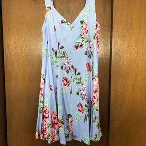 Skater style periwinkle floral dress